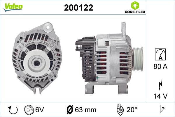 VALEO 200122 — Alternator