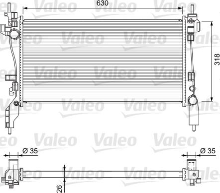 VALEO 701718 — Chłodnica, układ chłodzenia silnika