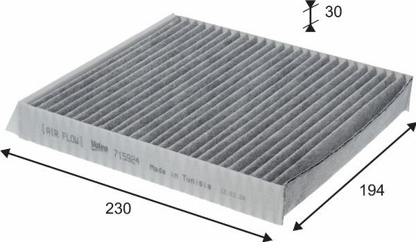 VALEO 715924 - Filtr kabinowy
