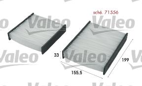 VALEO 715556 — Filtr kabinowy