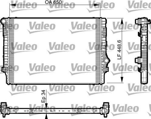 VALEO 735548 — Chłodnica, układ chłodzenia silnika