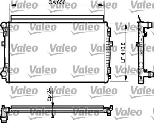 VALEO 735558 — Chłodnica, układ chłodzenia silnika