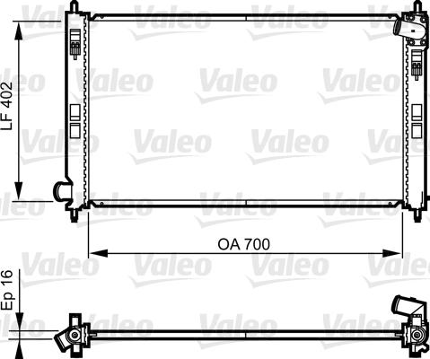 VALEO 735575 — Chłodnica, układ chłodzenia silnika