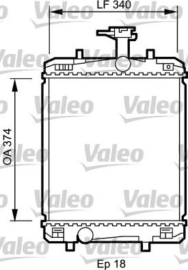 VALEO 735072 — Chłodnica, układ chłodzenia silnika