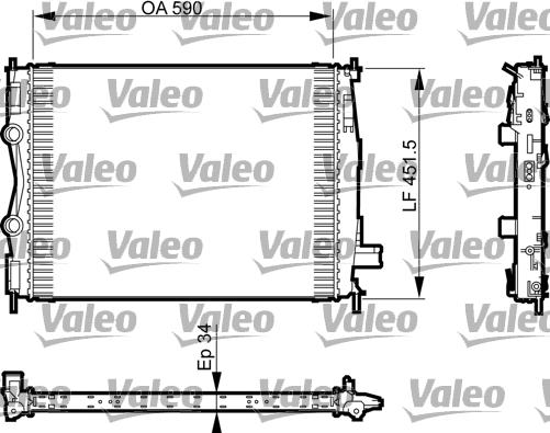 VALEO 735380 — Chłodnica, układ chłodzenia silnika