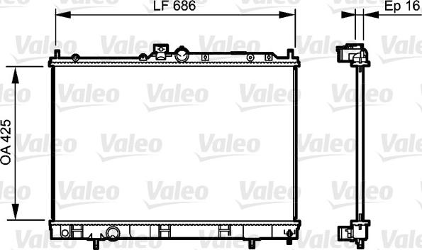 VALEO 735201 — Chłodnica, układ chłodzenia silnika