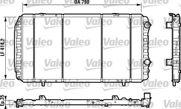 VALEO 730998 - Chłodnica, układ chłodzenia silnika