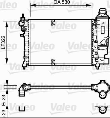 VALEO 731527 - Chłodnica, układ chłodzenia silnika