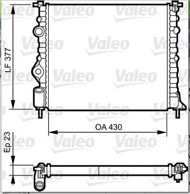 VALEO 731378 — Chłodnica, układ chłodzenia silnika