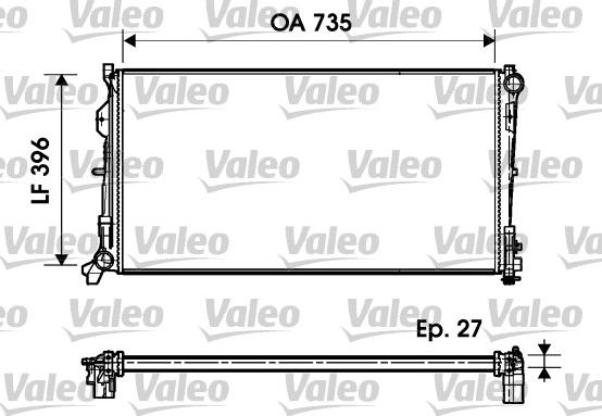 VALEO 732956 — Chłodnica, układ chłodzenia silnika
