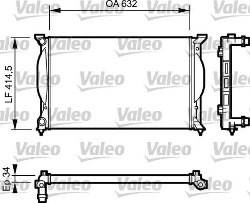 VALEO 732963 — Chłodnica, układ chłodzenia silnika