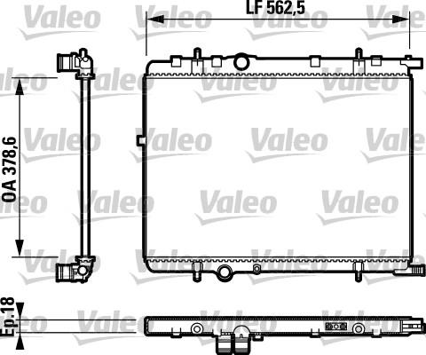 VALEO 732890 — Chłodnica, układ chłodzenia silnika