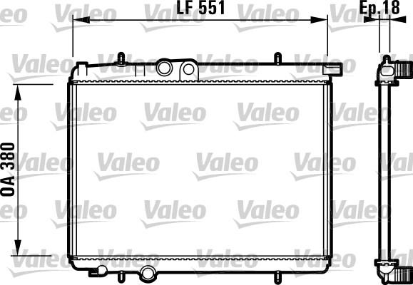 VALEO 732886 — Chłodnica, układ chłodzenia silnika