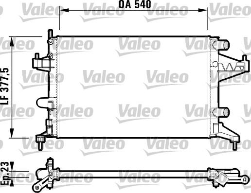 VALEO 732825 — Chłodnica, układ chłodzenia silnika