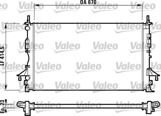 VALEO 732827 — Chłodnica, układ chłodzenia silnika