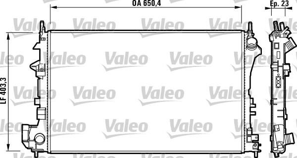 VALEO 732879 — Chłodnica, układ chłodzenia silnika