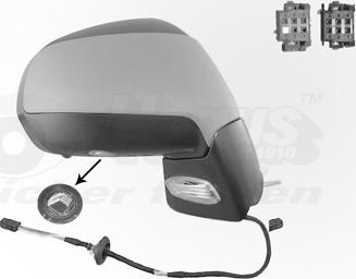 Van Wezel 4076818 — Lusterko zewnętrzne