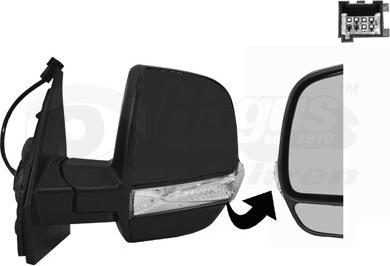 Van Wezel 1638813 — Lusterko zewnętrzne