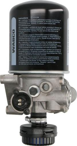 WABCO 432 415 013 0 — Osuszacz powietrza, instalacja pneumatyczna