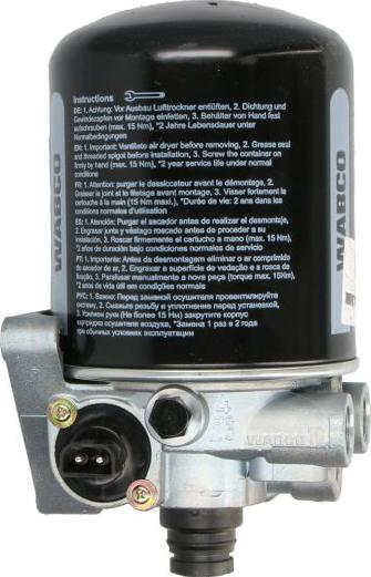 WABCO 432 410 087 0 — Osuszacz powietrza, instalacja pneumatyczna