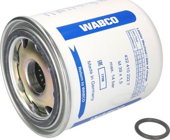 WABCO 432 410 222 7 — Wkład osuszacza powietrza, instalacja pneumatyczna