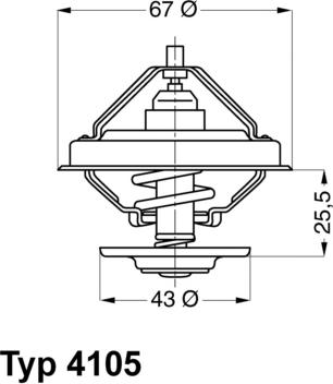 Wahler 410583D — Termostat, środek chłodzący