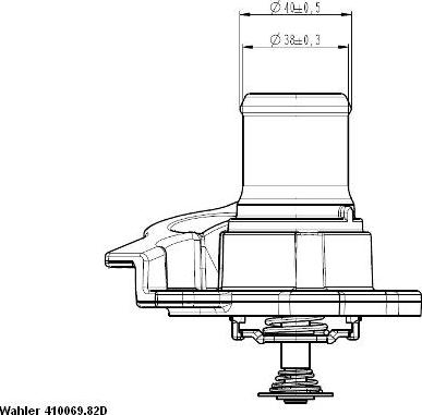 WAHLER 410937.82D — Termostat, środek chłodzący