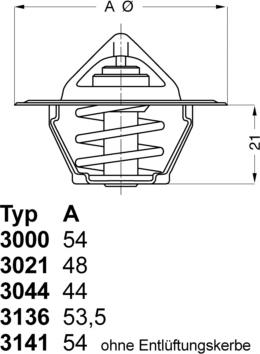 Wahler 3000.83 — Termostat, środek chłodzący