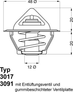 Wahler 3017.92D2 — Termostat, środek chłodzący