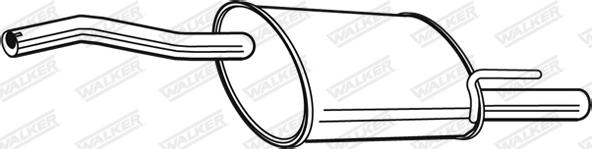Walker 24162 - Tłumik układu wydechowego tył