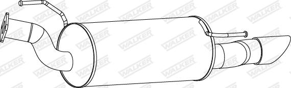 Walker 25286 - Tłumik układu wydechowego tył