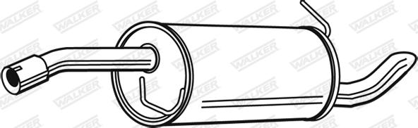 Walker 71398 - Tłumik układu wydechowego