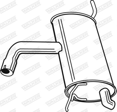 Walker 23005 - Tłumik układu wydechowego tył