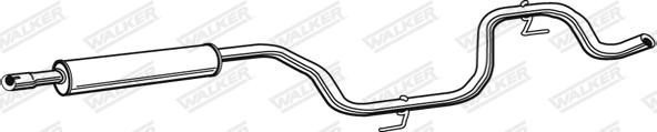 Walker 23035 - Tłumik układu wydechowego środkowy