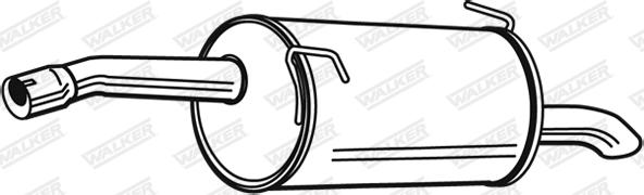 Walker 23161 - Tłumik układu wydechowego tył