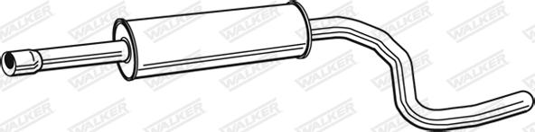 Walker 23167 - Tłumik układu wydechowego środkowy