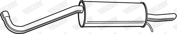 Walker 23366 - Tłumik układu wydechowego tył