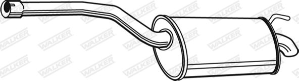 Walker 23368 - Tłumik układu wydechowego tył