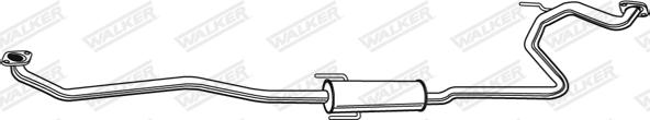 Walker 23373 - Tłumik układu wydechowego środkowy