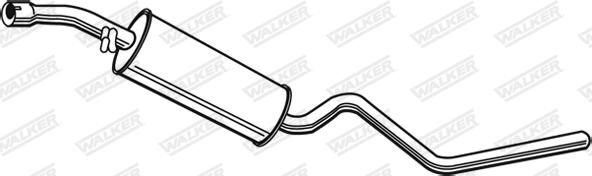 Walker 23207 - Tłumik układu wydechowego środkowy