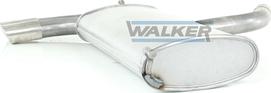 Walker 23278 - Tłumik układu wydechowego tył