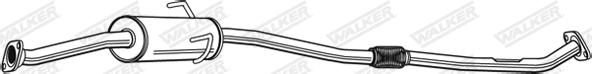 Walker 22906 - Tłumik układu wydechowego środkowy