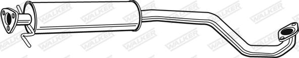 Walker 22815 - Tłumik układu wydechowego środkowy