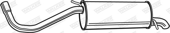 Walker 71342 - Tłumik układu wydechowego