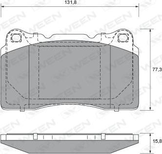 Blue Print ADA104282 - KLOCKI HAM. TESLA P. MODEL S 12-