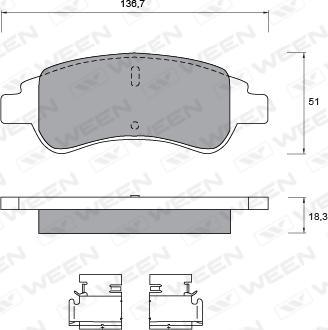 BENDIX Braking BPD1041 - KLOCKI HAMULCOWE PRZÓD