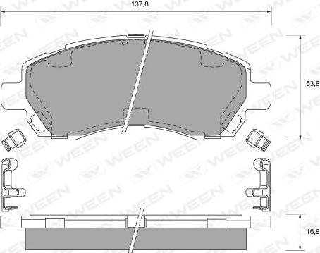 Maxgear 19-1396 - KLOCKI HAM. SUBARU P. IMPREZA 92-00-LEGACY 94-