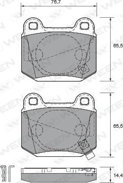 QUARO QP6104 - KLOCKI HAM. NISSAN T. 350Z