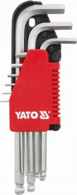 YATO YT-0507 - KLUCZE IMBUSOWE HEX. KULKA 2-10 MM. KPL. 9 SZT.
