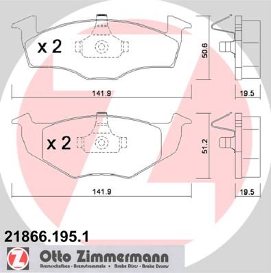 Delphi LP1016 - Zestaw klocków hamulcowych, hamulce tarczowe
